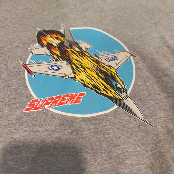 Supreme Jet Tee - Heather Grey - Size Medium - Used - Picture 3 of 6